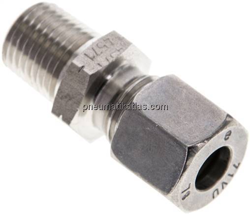 Gerade Schneidringverschr. NPT 1/4"-8 L (M14x1,5), 1.4571