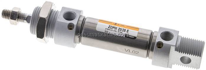 ISO 6432-Zylinder, doppeltwirkend, Kolben 20mm,Hub 25mm