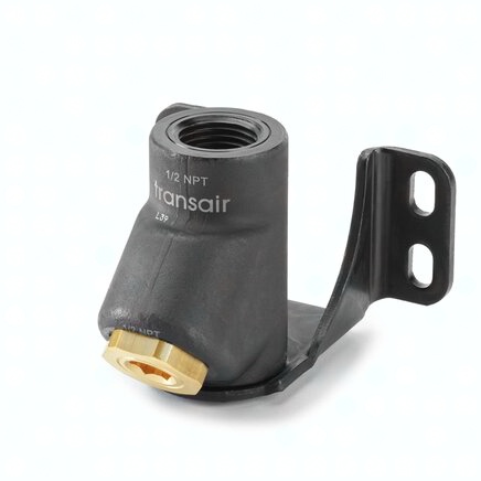 6641 21 21 Transair 1 Port 45° Threaded Wall Bracket G1/2