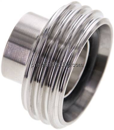 Gewindestutzen (Milchgewinde) Rd 34 x 1/8"-19,0mm, 1.4404