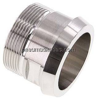 Kegelstutzen (Milchgewinde) 68mm Kegel-G 2", 1.4404
