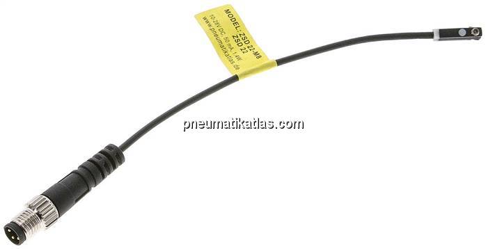 Zylinderschalter, 2-Leiter Solid-State Sensor, rote LED