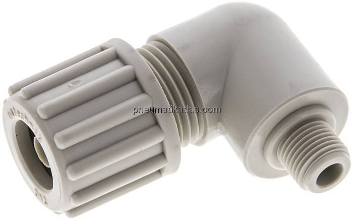 Winkel-Verschraubung G 1/8"-12x6mm, Polypropylen