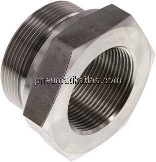 Hydraulik-Reduzierung G 2"(AG)-G 1-1/2"(IG), 1.4571, Elastomerdichtung