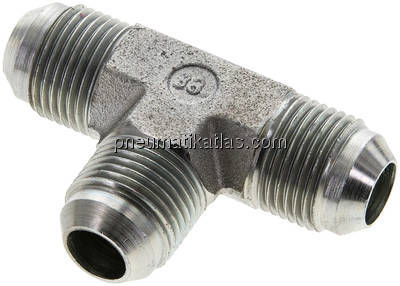 T-Stück,UNF 7/8"-14 AG (JIC), Stahl verzinkt