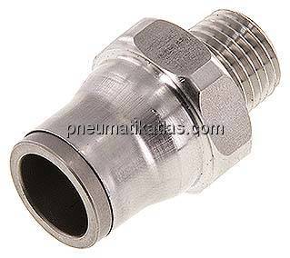 Gerader Steckanschluss NPT 1/4"-12mm, IQS-Edelstahl