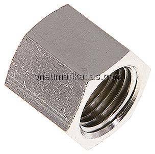 Überwurfmutter Messing vernickelt, G 1/4", 9 mm