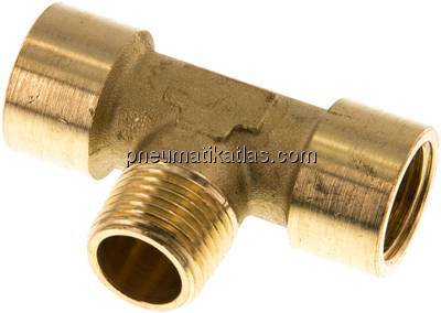 T-Einschraubstück G 1/2"(IG)-R 1/2"(AG), Messing