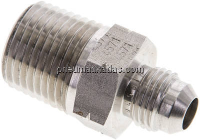 Doppelnippel NPT 1/2"-UNF 9/16"-18(JIC), 1.4571