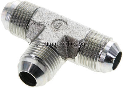 T-Stück,UNF 3/4"-16 AG (JIC), Stahl verzinkt