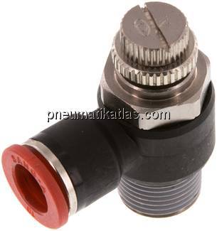 Winkel-Drosselrückschlagventil R 3/8"-10mm,zuluftregelnd