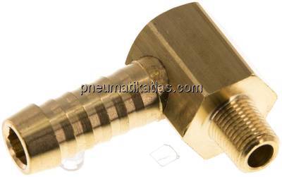 Winkel-Gewindetülle M 8x0,75 (konisch)-9 (3/8")mm, Messing