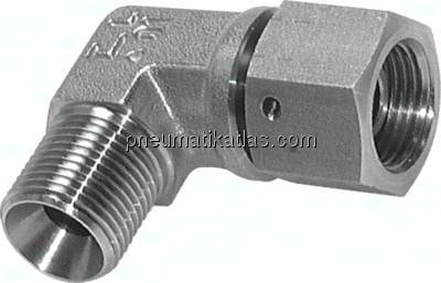 90°-Einschraubwinkel, 60°-Kegel, G 2", V4A