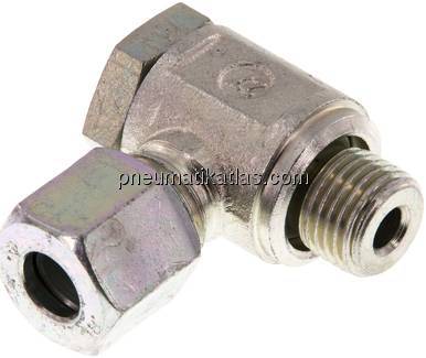 Winkel-Schwenkverschraubung G 1/4"-8 L (M14x1,5), Stahl verzinkt