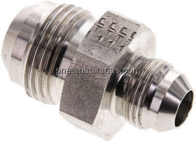 Doppelnippel UN 1-1/16"-12(JIC)-UNF 3/4"-16(JIC), 1.4571
