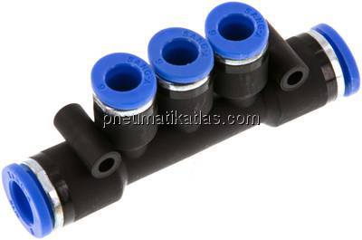 Steckanschluss-Mehrfachvert. 8mm-6mm, IQS-Standard