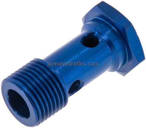Hohlschraube, 1-fach G 1/2"-45,0mm, Aluminium