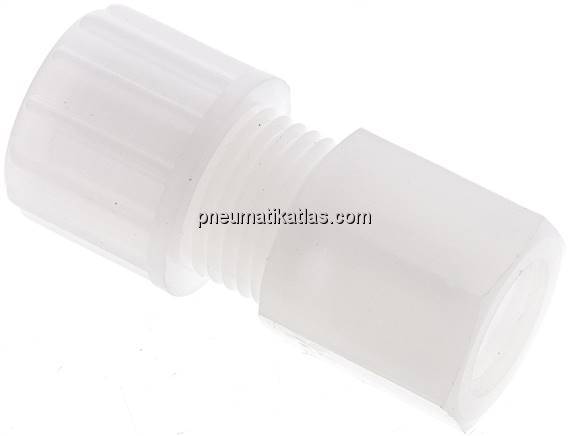 Aufschraub-Verschraubung G 1/4"-10x8mm, PVDF