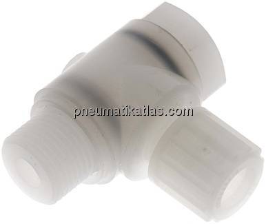 Winkel-Verschraubung G 1/2"-12x10mm, PVDF, Hohlschraube
