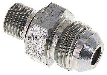 Doppelnippel G 1/4"-UNF 3/4"-16(JIC), Stahl verzinkt