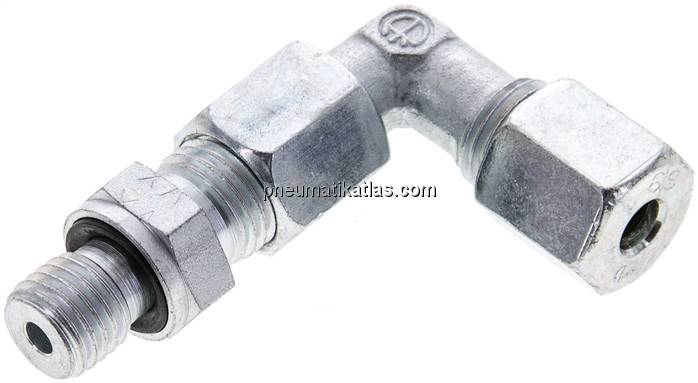 Einstellb. Winkel-Schneidringverschr. M 12x1,5-6 S (M14x1,5), Stahl verzinkt