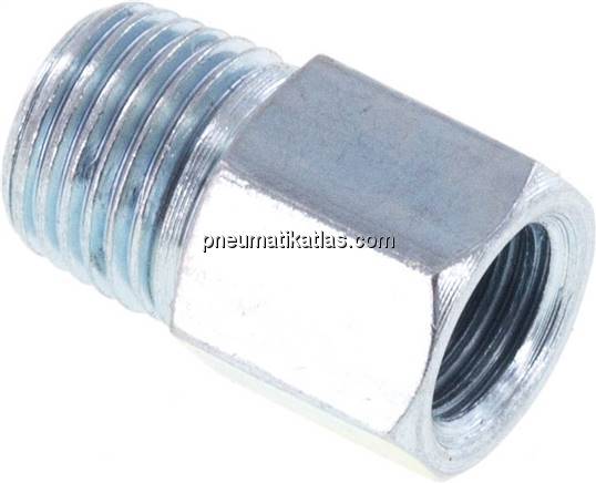Adapter gerade (Schmiernippel) M 10x1 (konisch) AG - M 8x1 IG