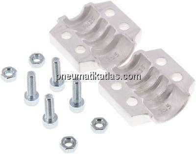 Klemmschalen 22 - 24mm, Aluminium, EN14420-3 (DIN2817)