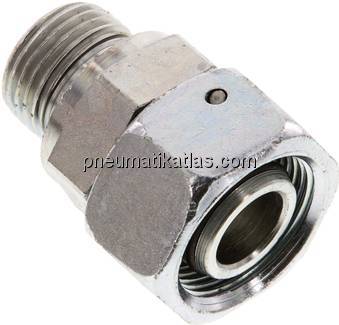 Einstellb. Schneidringverschr. G 1/2"-18 L, Stahl verzinkt