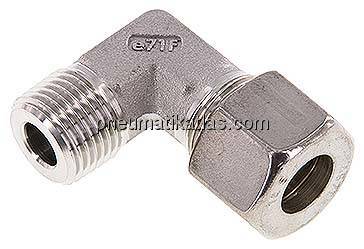 Winkel-Schneidringverschraub. R 1/2"-14 S (M22x1,5), Klemmring 1.4571 (NC)