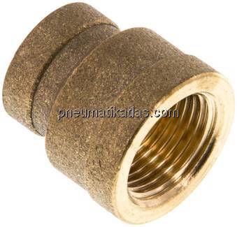 Rundmuffe G 3/8"-G 1/4", Messing
