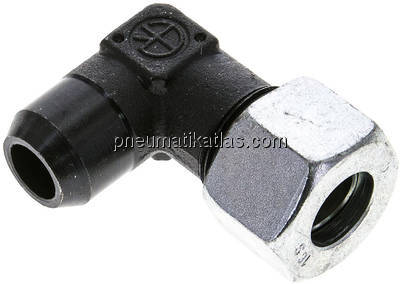 Winkel-Anschweißverschraubung 16 S (M24x1,5), Stahl phosphatiert