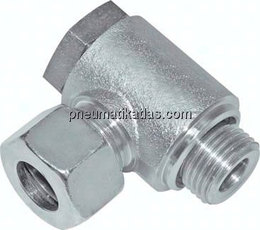 Winkel-Schwenkverschraubung G 1/8"-6 LL (M10x1), ohne Mutter & Schneidring, Stah