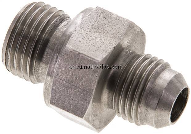 Doppelnippel M 16 x 1,5-UNF 9/16"-18(JIC), V4A