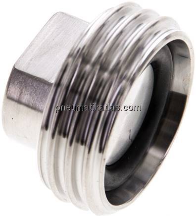Blindgewindestutzen (Milchgewinde) Rd 34 x 1/8", 1.4404