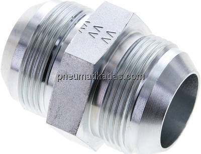 Doppelnippel UN 1-5/8"-12(JIC)-UN 1-5/8"-12(JIC), Stahl verzinkt