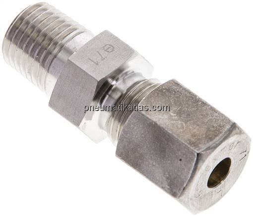 Gerade Schneidringverschr. NPT 1/4"-6 S (M14x1,5), Klemmring 1.4571 (NC)