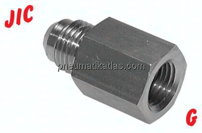 Reduziernippel UN 1-5/8"-12(JIC-AG)-G 1-1/4"(IG), 1.4571
