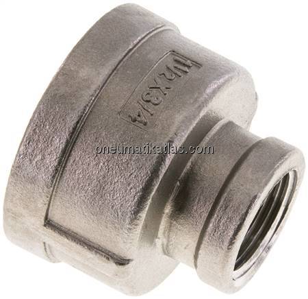 Rundmuffe NPT 1-1/2"-NPT 3/4", 1.4408