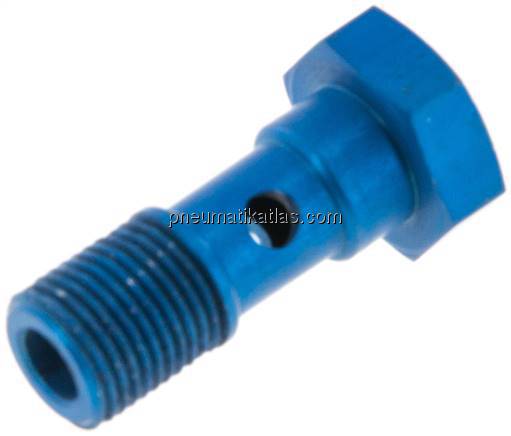 Hohlschraube, 1-fach G 1/8"-25,0mm, Aluminium