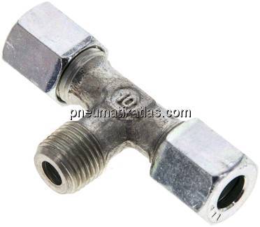 T-Schneidringverschraubung R 1/8"-6 LL (M10x1), Stahl verzinkt