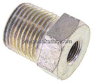 Reduziernippel NPT 1/2"(AG)-NPT 1/8"(IG), Stahl verzinkt