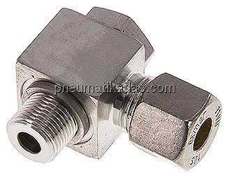 Winkel-Schwenkverschraubung G 3/8"-10 S (M18x1,5), Klemmring 1.4571 (NC)