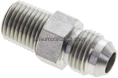 Doppelnippel NPT 1/4"-UNF 9/16"-18(JIC), Stahl verzinkt