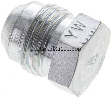 HD-Verschlussstopfen UNF 3/4"-16(JIC), Stahl verzinkt