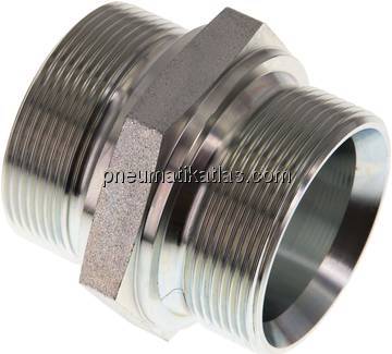 Hydraulik-Doppelnippel G 2"-G 2", Stahl verzinkt