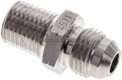 Doppelnippel NPT 1/4"-UNF 9/16"-18(JIC), 1.4571