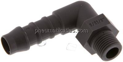 Winkel-Gewindetülle R 1/8"-8 (5/16")mm, PA 6