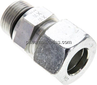 Gerade Schneidringverschr. M 27x2-20 S (M30x2), Stahl verzinkt
