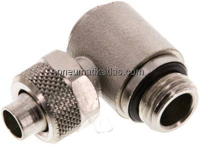 Winkel-Verschraubung G 1/4"-10x8mm, Messing vernickelt, Innenskt.