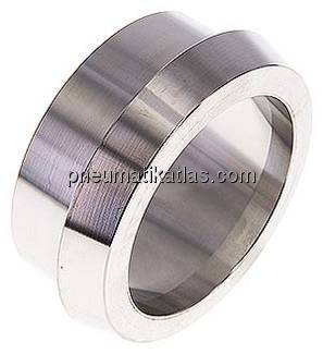 Kegelstutzen (Milchgewinde) 68mm Kegel-60,3mm, 1.4301